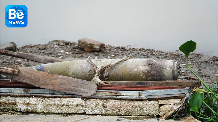 重量約200キロの不発爆弾：ハイフォンの橋下で眠っていた1