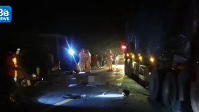 トラクヘッドがバイクにぶつかり、二人が死亡した-02